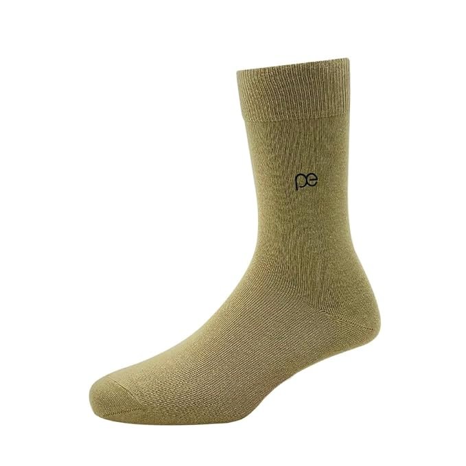 Peter England Mens Cotton Full Length Socks (Pack of 3) Beige, Khaki, Olive - Image 4