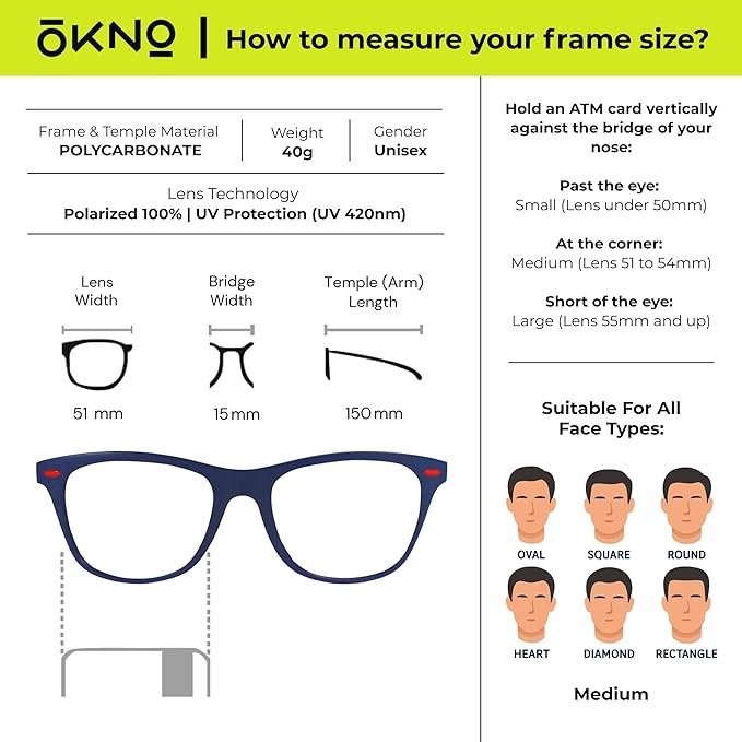 Eyewearlabs OKNO | Polarized Full Rim Square Branded Stylish Sunglasses For Men & Women | 100% UV Protection Shades | Cricket Sports Cycling Driving | Black Lens | Medium | Spidey Navy - Image 2